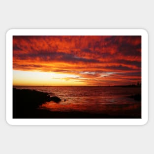 Red Sky at Night, Elwood Beach Sticker